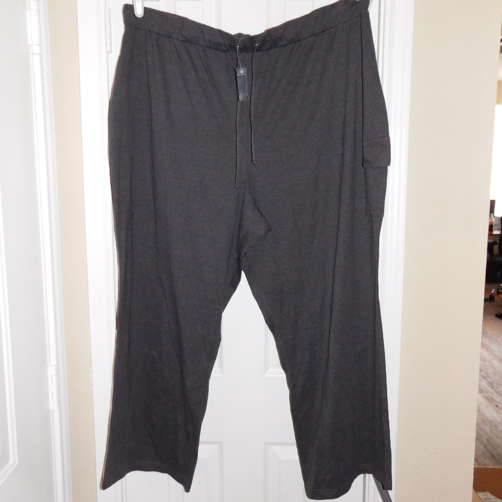 26/28 Cato Gray Knit Cargo Drawstring Pants NWOT